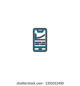 Graphic Icon Line Design. E Commerce icon vector illustration design