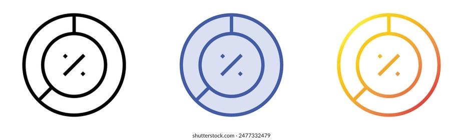 graphic icon. Linear, Blue Fill and Gradient Style Design Isolated On White Background
