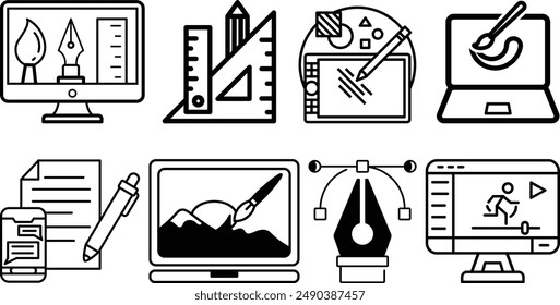 Graphic icon set collection design