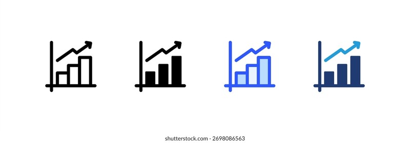 Graphic icon set multiple style collection. Vector illustration.