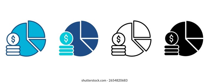 Ícone Gráfico Definido Com Vários Estilos. Ilustração de vetor