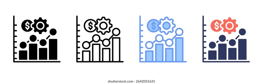 Graphic icon sheet multiple style collection