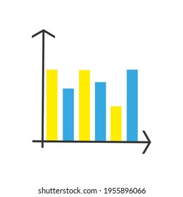 Icono gráfico. Icono de Estadísticas. Ilustración del vector