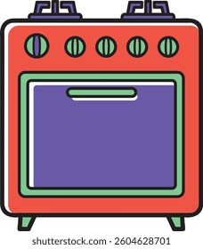 graphic icon of a stove