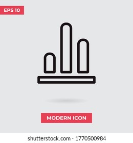 Vector de icono gráfico. Signo de gráfico