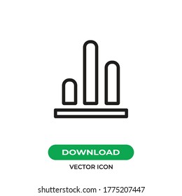 Graphic icon vector. Chart sign