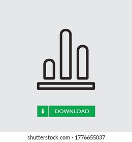 Vector de icono gráfico. Signo de gráfico