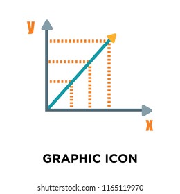 Graphic icon vector isolated on white background, Graphic transparent sign