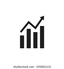 Graphic icon vector. Simple growth sign