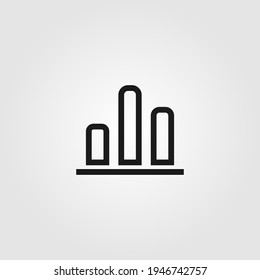 Graphic icon vector. Simple growth sign