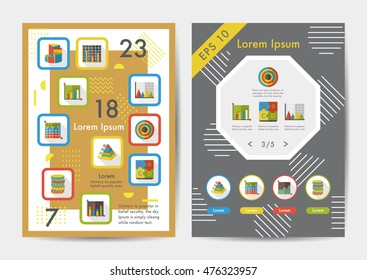 Graphic icons set with long shadow,eps10