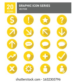 Graphic icons for web application, vector design