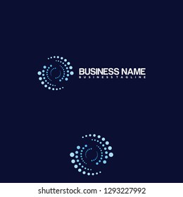 Graphic illusion optic for technology web symbol. Round ring circle symbol, technology icon, circle line. Vector illustration EPS.8 EPS.10