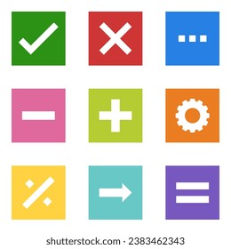 graphic illustrated Mathematics right wrong customize square symbol icon