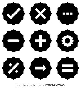 Grafik illustrierte Mathematik richtig falsch + Spaltpfeil-Symbol-Satz Vektorgrafik