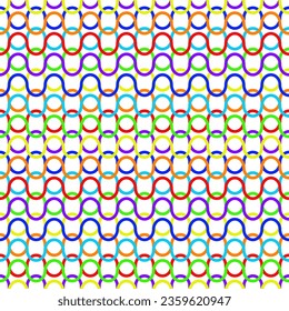 gráfico ilustrado fondo arcoiris sin costuras trama de línea de onda sembrada colorido