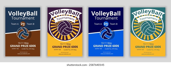 Graphic illustrated volleyball flyer frame Volleyball tournament posters, flyer with volleyball ball 
award, championship, competition, contest, message, playing, poster, success, vertical, sport 