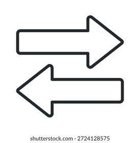 Gráfico que ilustra setas bidirecionais que representam movimento e troca.