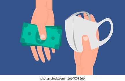 Graphic illustration about Purchase fashion mask for dust protection, Prevent virus. Flat design
