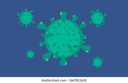 Graphic illustration about the virus, Infection. Flat design