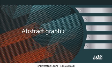 Graphic illustration with abstract background. Eps10 vector illustration.
