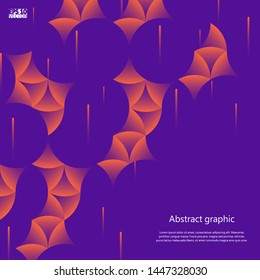 Graphic illustration with abstract background. Eps10 vector illustration.
