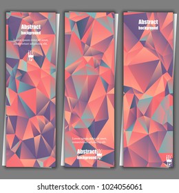 Graphic illustration. Abstract background with geometric pattern. Set of banner templates with abstract background. Eps10 Vector illustration