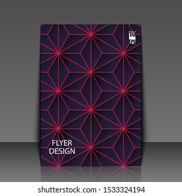 Graphic illustration. Abstract background with geometric pattern. Flyer template. Eps10 Vector illustration