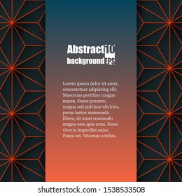 Graphic illustration. Abstract background with geometric pattern. Brochure template. Eps10 Vector illustration