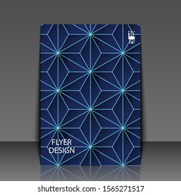 Graphic illustration. Abstract background with geometric pattern. Flyer template. Eps10 Vector illustration