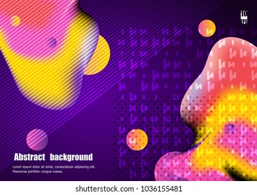 Graphic illustration with abstract gradient liquid bubble shape. Modern design. Eps10 Vector illustration