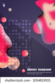 Graphic illustration with abstract gradient liquid bubble shape. Modern design. Eps10 Vector illustration