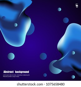 Graphic illustration with abstract gradient liquid bubble shape. Modern design. Eps10 Vector illustration