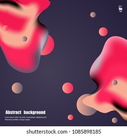 Graphic illustration with abstract gradient liquid bubble shape. Modern design. Eps10 Vector illustration