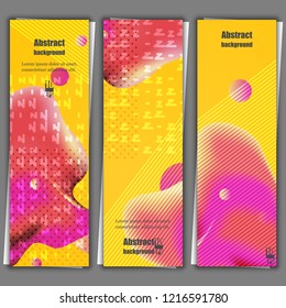Graphic illustration with abstract gradient liquid bubble shape. Banner template. Eps10 Vector illustration