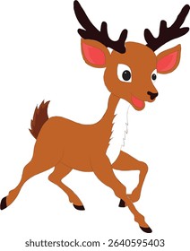 Graphic illustration of baby cartoon Deer.
