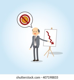 Graphic illustration of businesspeople, vector design