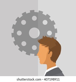 Graphic illustration of businesspeople, vector design