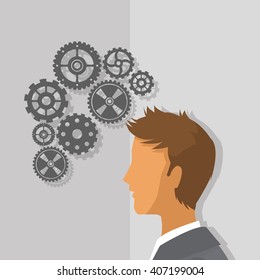 Graphic illustration of businesspeople, vector design