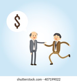 Graphic illustration of businesspeople, vector design