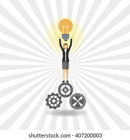 Graphic illustration of businesspeople, vector design