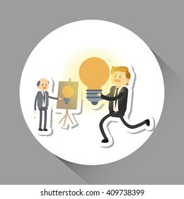 Graphic illustration of businesspeople, vector design