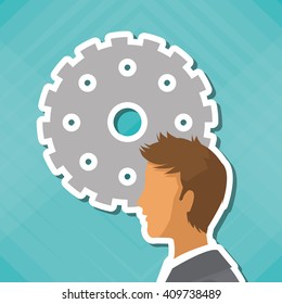 Graphic illustration of businesspeople, vector design