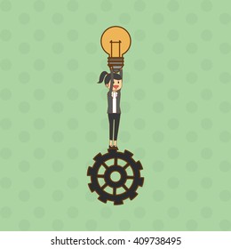 Graphic illustration of businesspeople, vector design