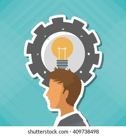 Graphic illustration of businesspeople, vector design