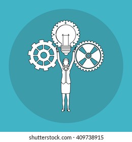 Graphic illustration of businesspeople, vector design