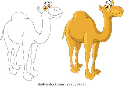 Die grafische Abbildung ist ein Camel. Dekoriert. zum Bedrucken