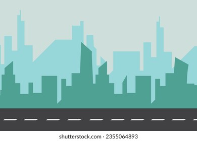 Graphic illustration of a cityscape