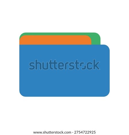 A graphic illustration of colorful tabs for web design, featuring a big blue tab with orange and green tabs behind, on a white background.
