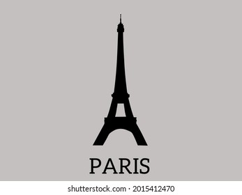 ilustración gráfica que representa la torre eiffel.  Está la inscripción "París".  El gráfico muestra el icónico arte histórico de la nación francesa.